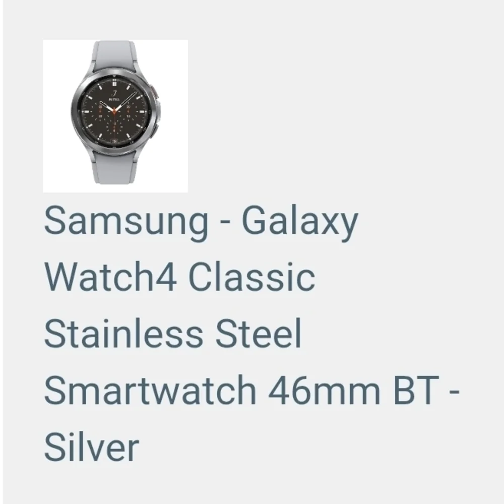 Samsung Galaxy Watch4 Classic Stainless Steel Smartwatch - Silver